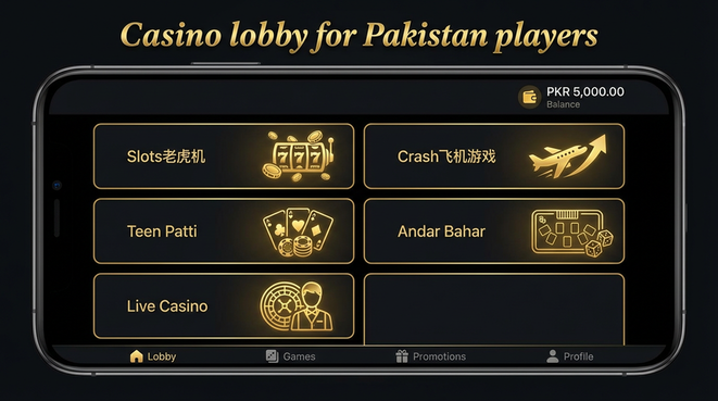 Lobby view of Spribewin for Pakistan users